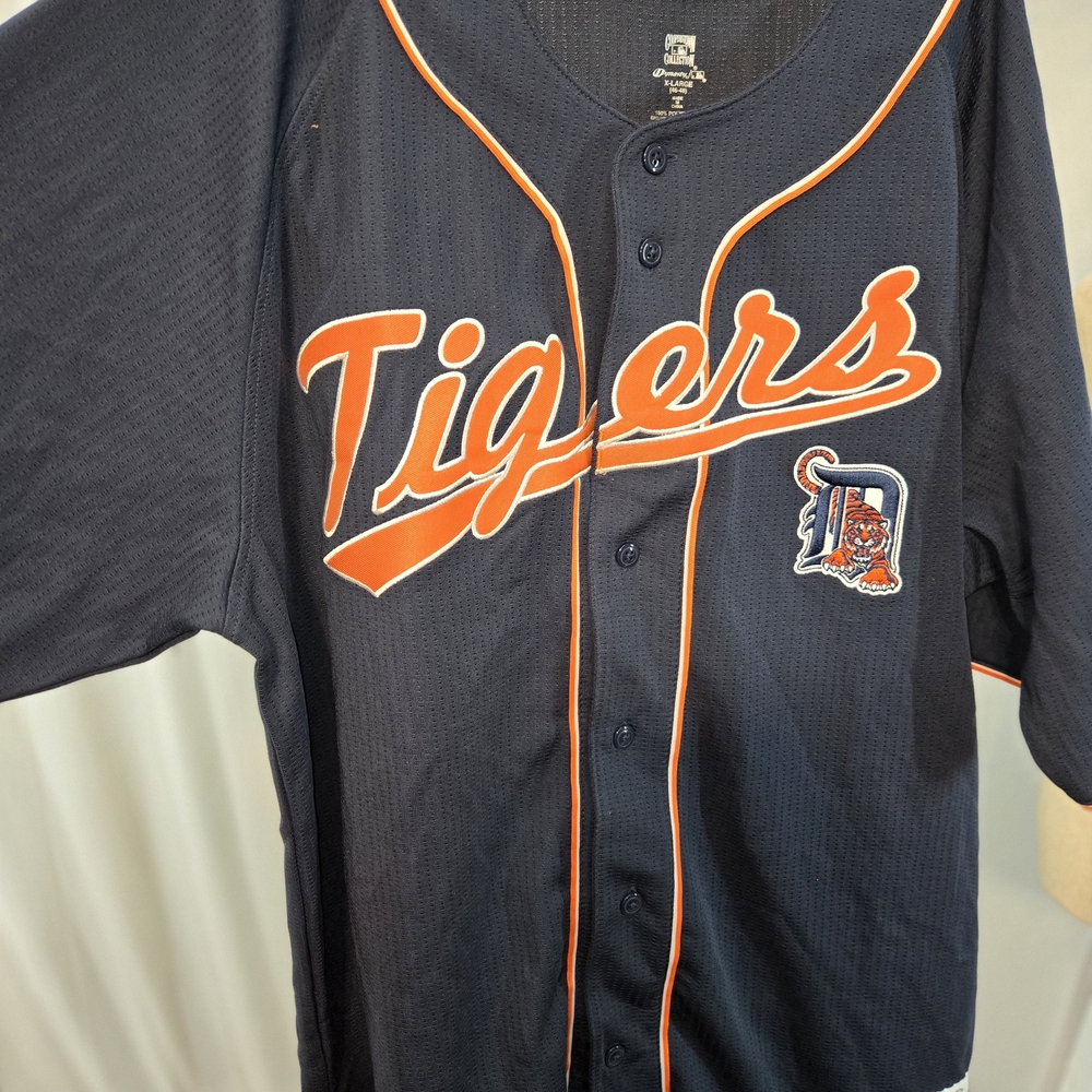 NEW* Detroit Tigers Champion Navy Baseball Jersey with Orange Trim